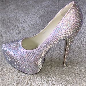 Blinged out stiletto heels